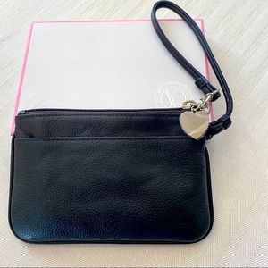 Things Remembered Leather Wristlet w/ Heart Charm